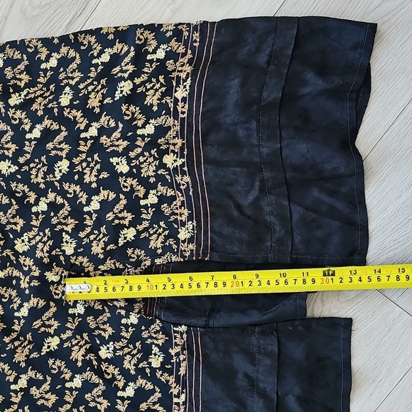 April Cornell Rayon Dark Prairie Folk Floral Boho Maxi Dress, Small - Picture 15 of 15